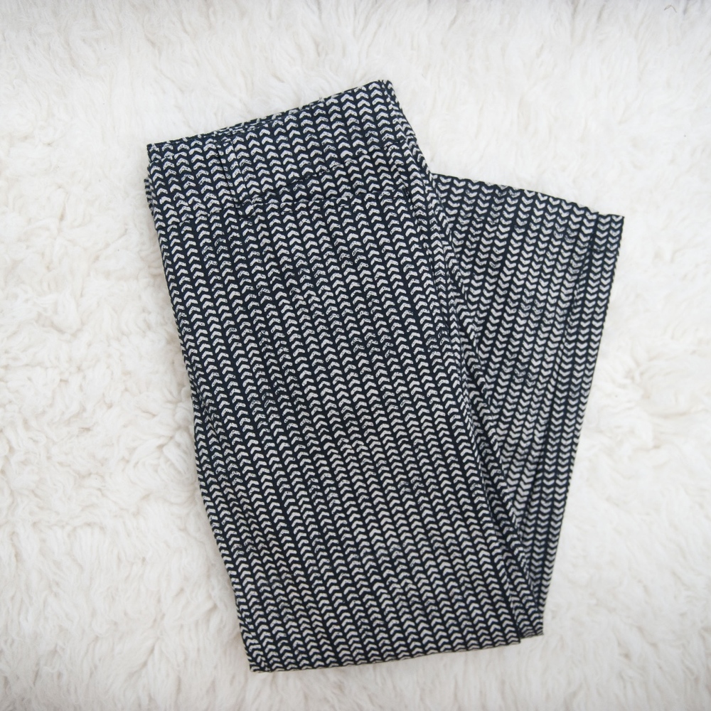 LOFT Cropped Chevron Pants
